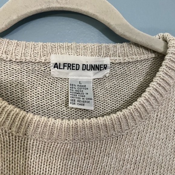 Alfred Dunner Light Cream Floral Sweater - Picture 2 of 4
